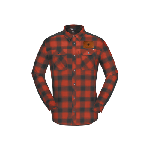 Men's Noronna Functional Flannel Shirt with JPG White Logo Patch