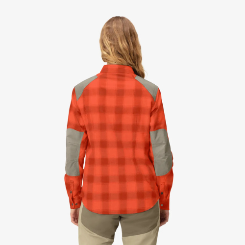 Women's Noronna Functional Flannel Shirt with JPG Leather Logo Patch