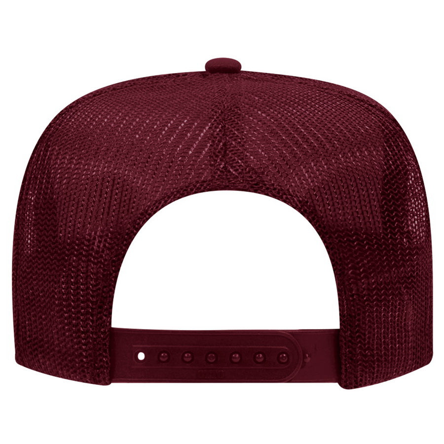 Burgundy Trucker Hat w/ Leather Logo Patch