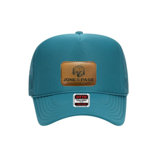 Blue Emerald Trucker Hat w/ Leather Logo Patch