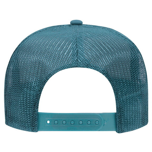 Blue Emerald Trucker Hat w/ Leather Logo Patch