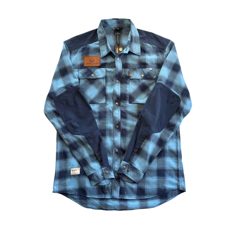 Men's Noronna Functional Flannel Shirt with JPG Leather Logo Patch